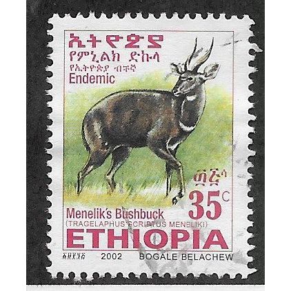 ETH 2002 35c 'MENELIKS BUSHBUCK' FINE USED (EBID70-279)