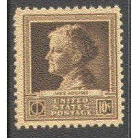 878 10c Jane Addams Fine MNH GA0411