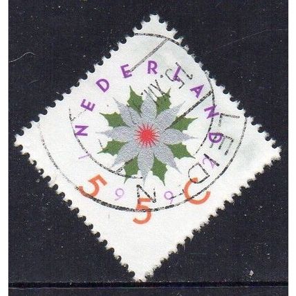 Netherlands 1992 Christmas - Silver 55c Used