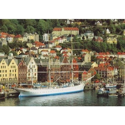 Vagen Harbour Norway Postcard