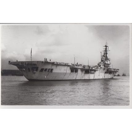HMS Triumph Navy Military War Ship Vintage Plain Back Postcard Old Photo