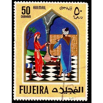Fujeira 1967 Fairy Tales Airmail 50D Used Stamp