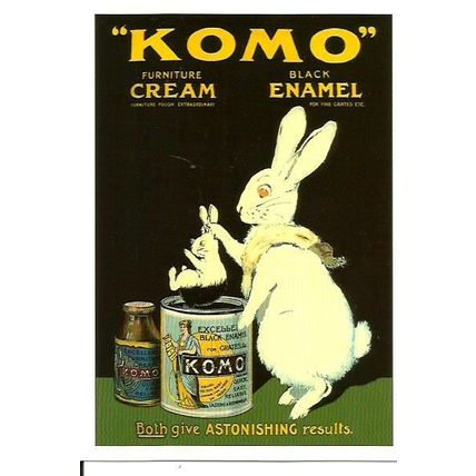 Advertising KOMO CREAM & ENAMEL Postcard (Robert Opie (01AN12)
