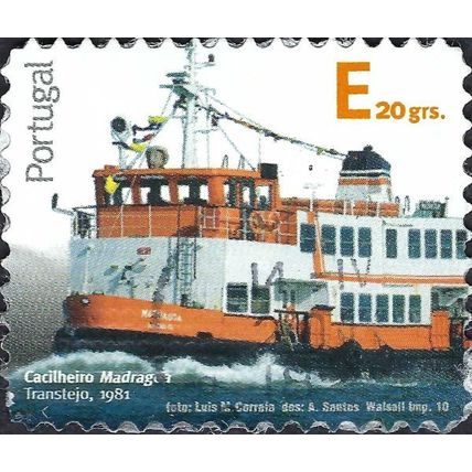 PORTUGAL, Lisbon Ferry 1981, orange 2010, E 20gm