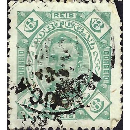 PORTUGUESE INDIA, King Carlos I, orange 1895, 6reis