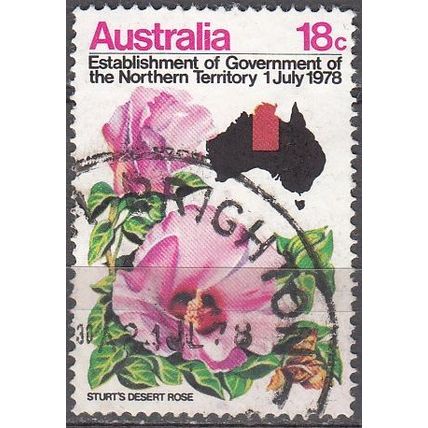 Australia 1978 Michel 653 O Cote (2005) 0.20 € Rose du désert de Sturt