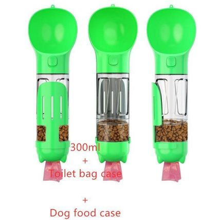 3 In 1 Portable Pet Water Bottle Feeder & Garbage Bag Storage – Outdoor Travel H
