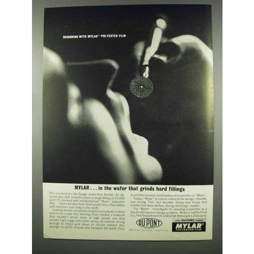 1962 Du Pont Mylar Ad - Waver That Grinds Fillings