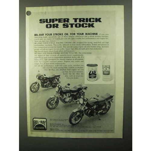 1977 Bel-Ray Four Stroke Motorcycle Oil & Racing Oil Ad