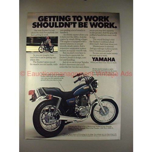 1980 Yamaha Exciter 1 Motorcycle Ad, Getting to Work!