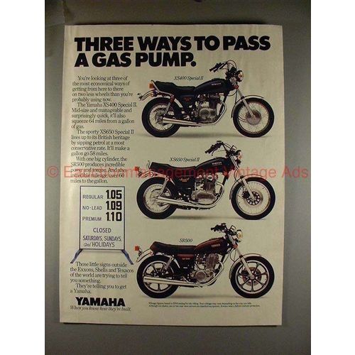 1980 Yamaha XS400 II, XS650 II, & SR500 Motorcycle Ad!!