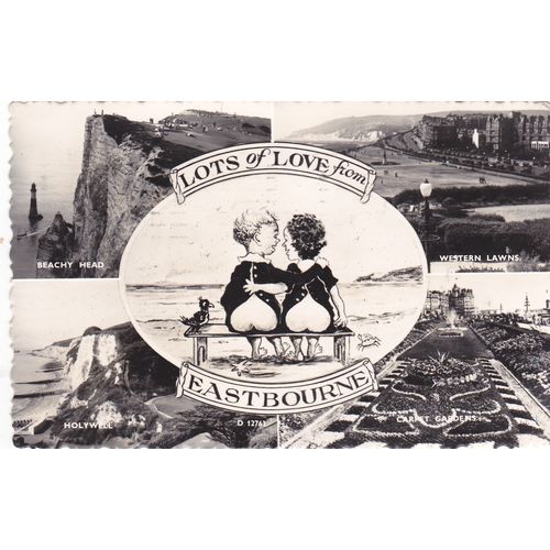 Lots of Love from Eastbourne Sussex Postcard (SX75882)