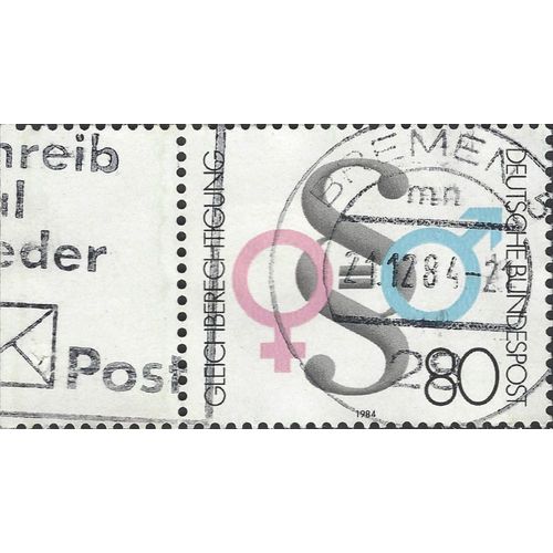GERMANY, Equal Rights for Men and Women, blue 1984, 80pf, #5