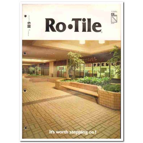 RO-TILE INC 1982 brick veneer concrete flooring tiles vintage catalog