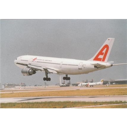 European Airlines Airbus A300 B4 103 Civil Aviation Postcard (A18870)