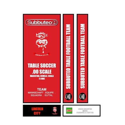 Table Football Subbuteo Box Label Lincoln City (ENG) 2020