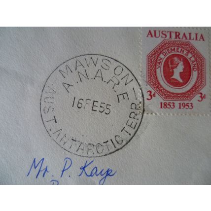 Australia 1955 AAT Mawson Station ANARE cover Birds Penguin Seal Expedition