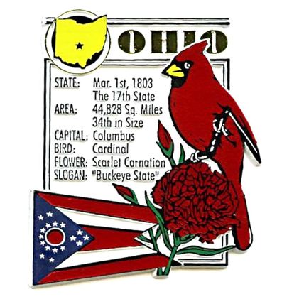 Ohio The Buckeye State Montage Fridge Magnet