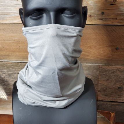 Set of 3 Unisex Black, Gray & Blue Tube Mask Neck GAITER Dust Shield Seamless