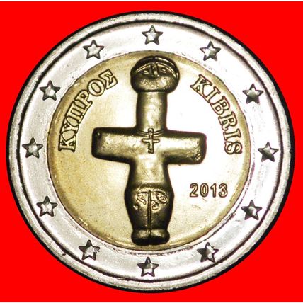 GREECE (2008-2021): CYPRUS ★ 2 EURO 2013 UNC UNCOMMON YEAR★LOW START★NO RESERVE!