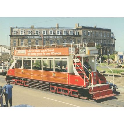 Blackpool North Euston Hotel Bread Bakery Advert Bus Postcard