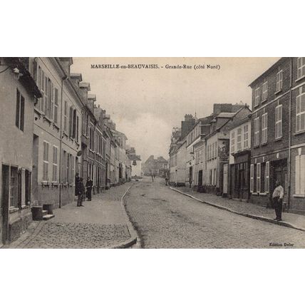 Marseille En Beauvaisis Grande Rue Antique French Postcard