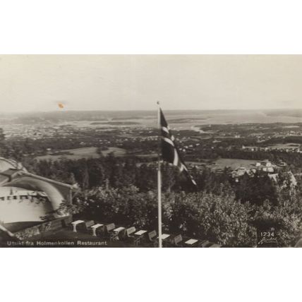 Utsikt Fra Holmenkollen Restaurant Norway Postcard