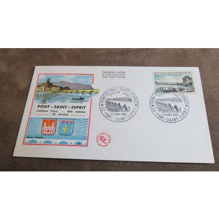 1966 France FDC Cover - Pont Saint Esprit