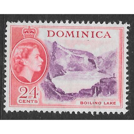 DOMINICA 1953 24c BOILING LAKE USED