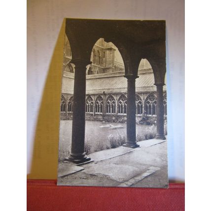 THE CLOISTERS, LINCOLN CATHEDRAL. unused antique postcard by F Frith =