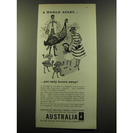 1959 Australian National Travel Association Advertisement - A world apart