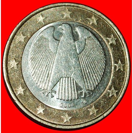 PHALLIC TYPE(2002-2006):GERMANY★1 EURO 2004D BAVARIA LUSTRE★LOW START★NO RESERVE