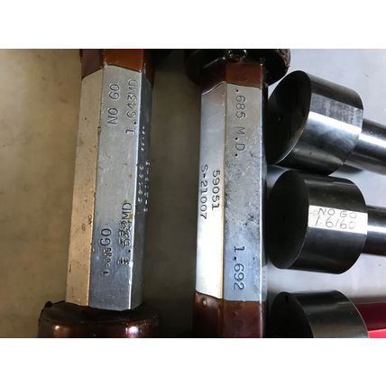 LOT PLUG GAGE GO NOGO VAN KEUREN 1.643,1.685,1.692,1.616,1.6160,1.6140,ES