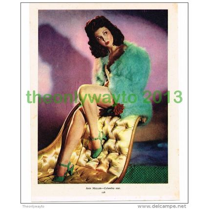 ANN MILLER, COLUMBIA STAR, PRINTED PHOTO FROM FILM REVIEW, 1946