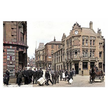 ptc0278 - Barnsley , Market Hill , Yorkshire c1912 - print 6x4