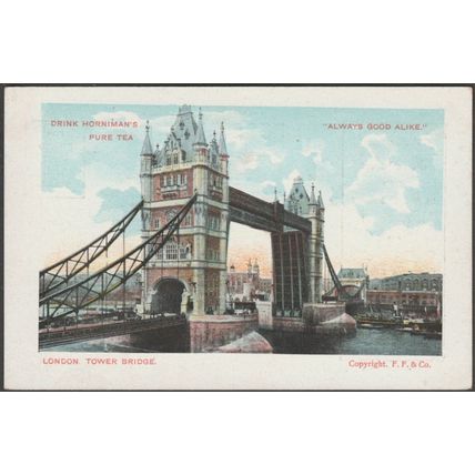 Horniman's Pure Tea - Tower Bridge, London, c.1905 - Frankel Postcard