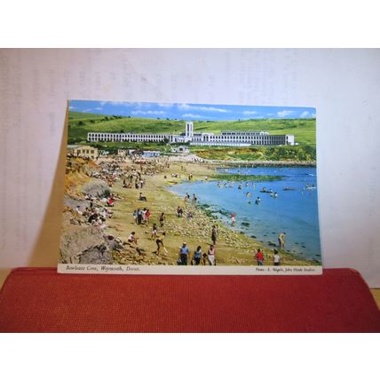 BOWLEAZE COVE, WEYMOUTH, DORSET. used vintage postcard John Hinde dated 1967 =