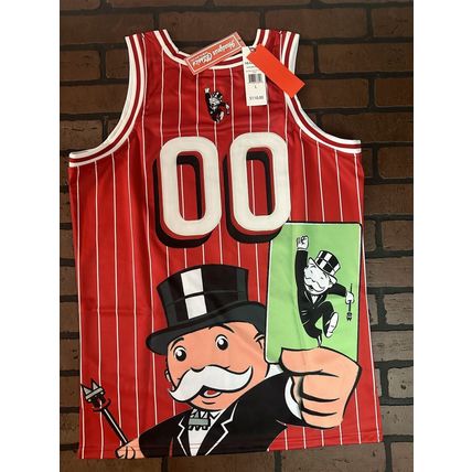 MONOPOLY Red Headgear Classics Basketball Jersey ~Never Worn~ L