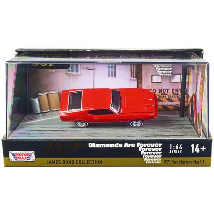 1971 Ford Mustang Mach 1 Red James Bond 007 "Diamonds are Forever" (1971) Mov...