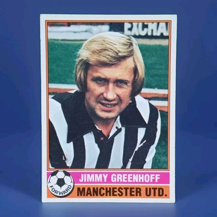 TOPPS FOOTBALL RED BACK 1977 #75 MANCHESTER UNITED Jimmy Greenhoff