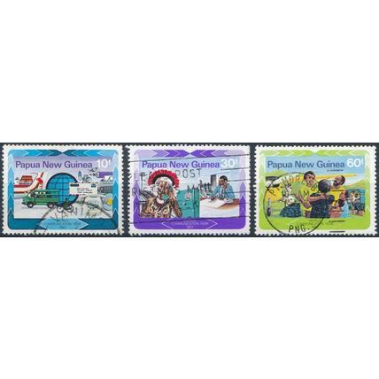 World Communication Year - Papua New Guinea 1983 - F H - SG 468 & 470/1