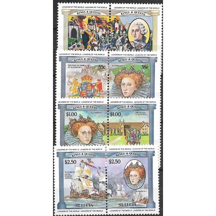1984 8 different values - MNH (**) - pairs - ROYALTY