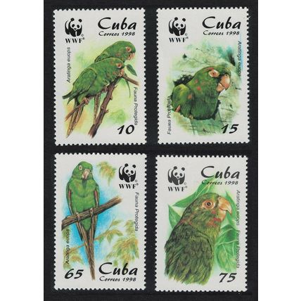 Caribic WWF Birds Parakeet 4v 1998 MNH SG#4298-4301 MI#4156-4159 Sc#3961-3964