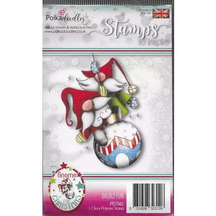 Polka Doodles. Bauble Fun Stamp. Stamping Cardmaking Scrapbooking Crafts