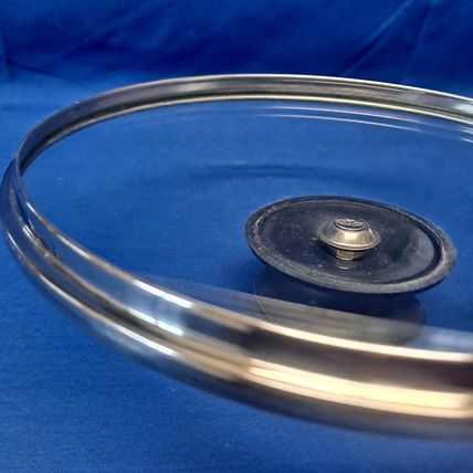 Vintage GLASS REPLACEMENT LID 7" Handle Cover Pot Pan Skillet "W"