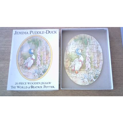 THE WORLD OF BEATRIX POTTER: JEMIMA PUDDLE-DUCK Wooden Jigsaw (20 Piece) 1985