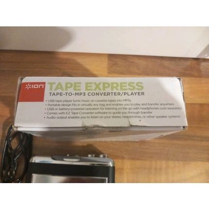 Ion Tape Express Cassette Music Tape To MP3 Player Converter/Player - Boxed