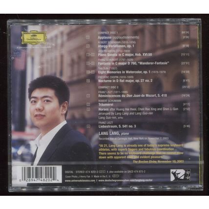 Lang Lang Live at Carnegie Hall Double CD - NEW & SEALED