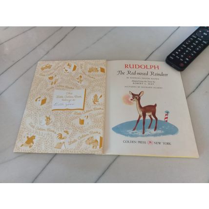 Old Little Golden Book Walt Disney Rudolph The Red Nose Reindeer G Edition 1963