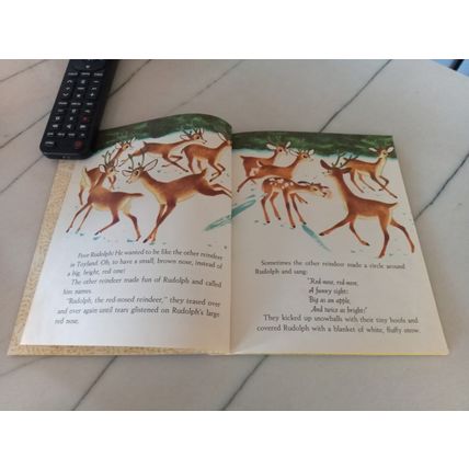 Old Little Golden Book Walt Disney Rudolph The Red Nose Reindeer G Edition 1963